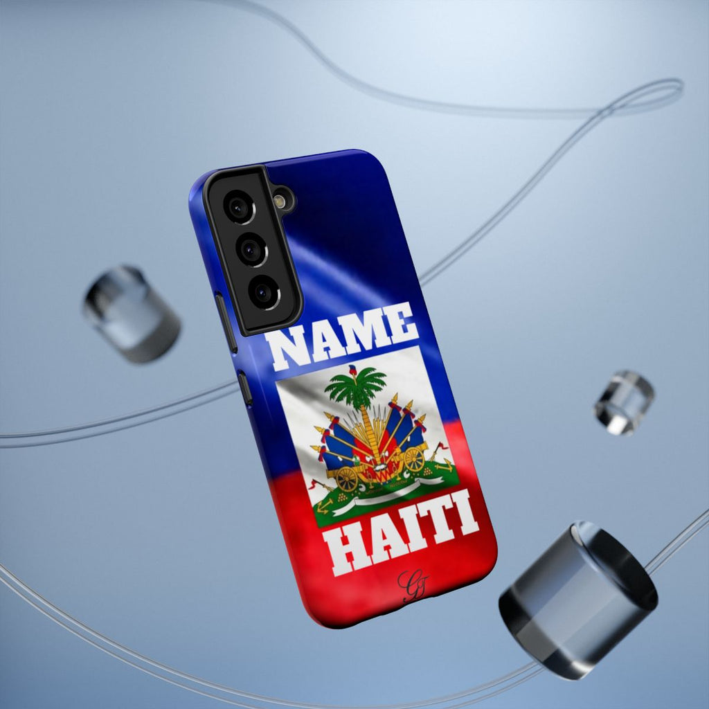 Haitian Pride Designer Caribbean Swag Impact-Resistant Phone Cases by GT Artland