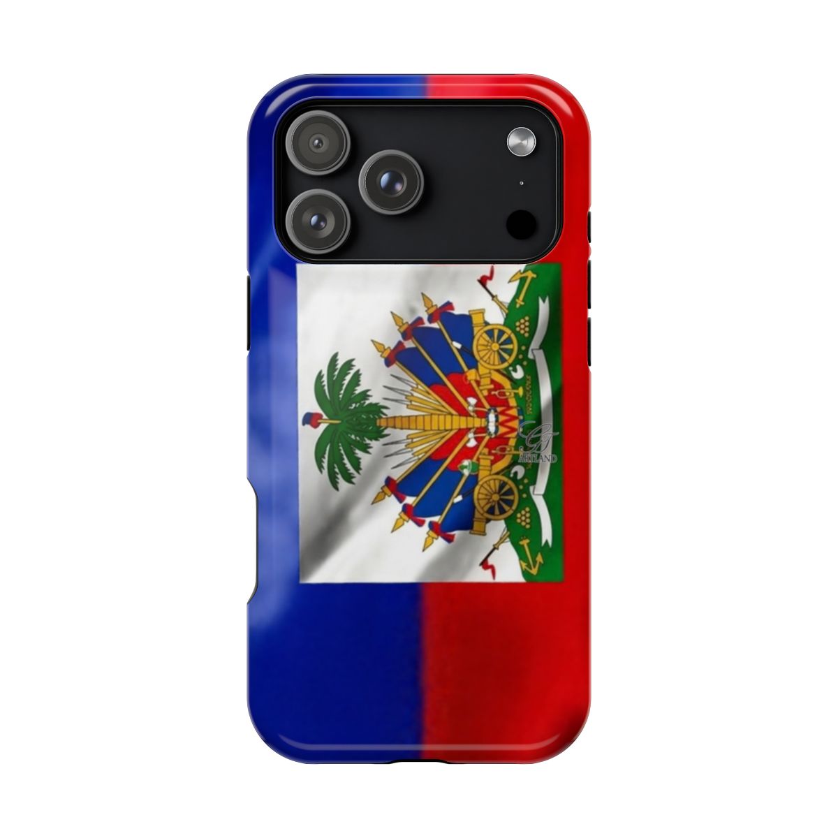 Haitian Pride Designer Flipside Caribbean Impact-Resistant Phone Cases by GT Artland