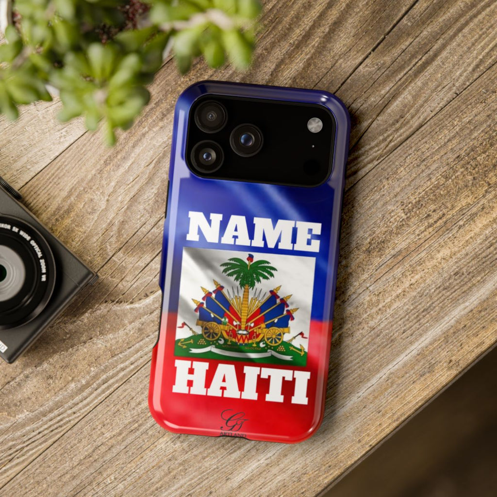 Haitian Pride Designer Caribbean Swag Impact-Resistant Phone Cases by GT Artland