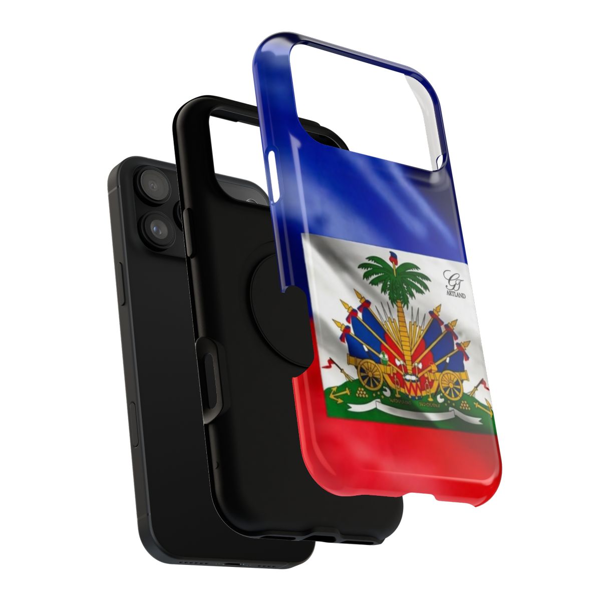 Haitian Pride Designer Caribbean Impact-Resistant Phone Cases by GT Artland