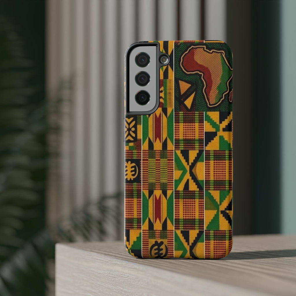 Kenya Pattern Impact-Resistant Phone Case — African Map Design by GT Artland