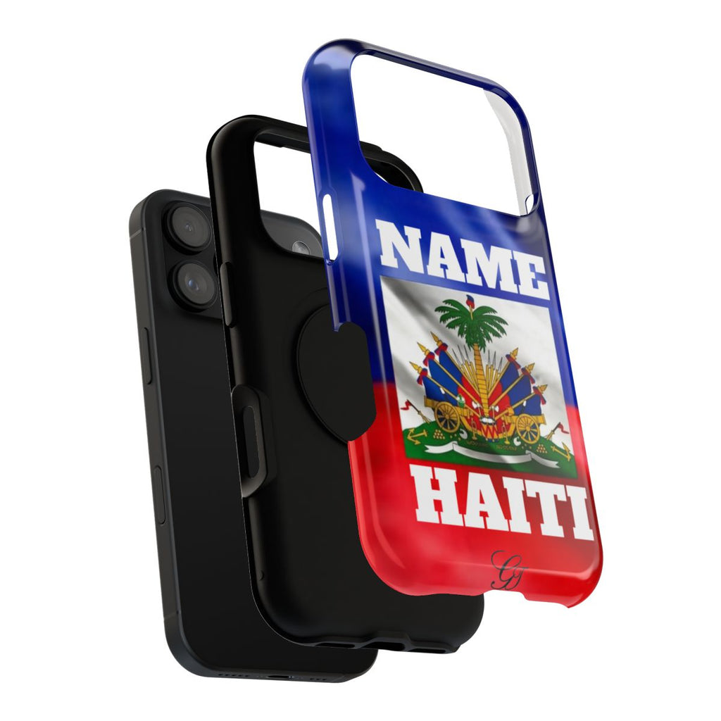 Haitian Pride Designer Caribbean Swag Impact-Resistant Phone Cases by GT Artland