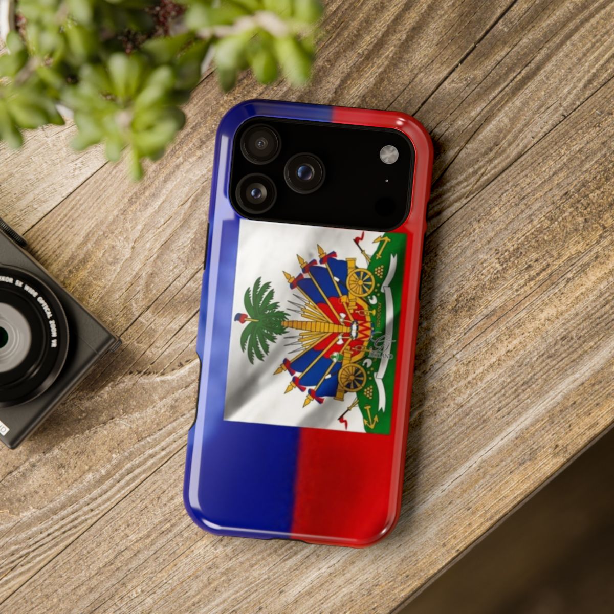 Haitian Pride Designer Flipside Caribbean Impact-Resistant Phone Cases by GT Artland