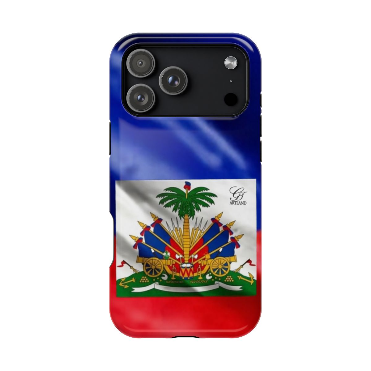 Haitian Pride Designer Caribbean Impact-Resistant Phone Cases by GT Artland