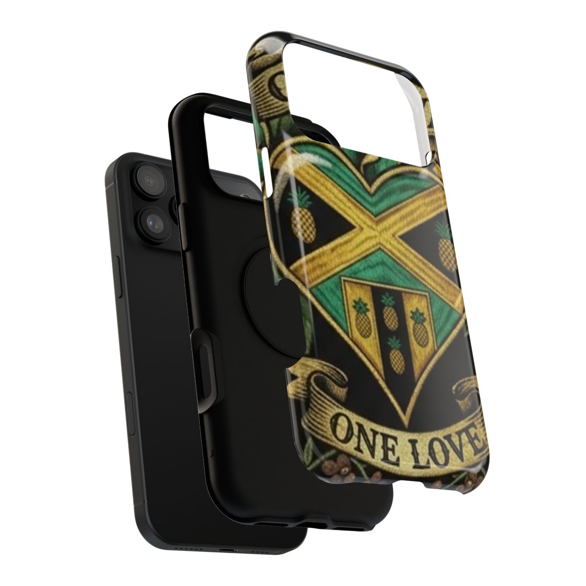Jamaican Flag Wavy Swagga Designer Impact-Resistant Phone Case by GT Artland