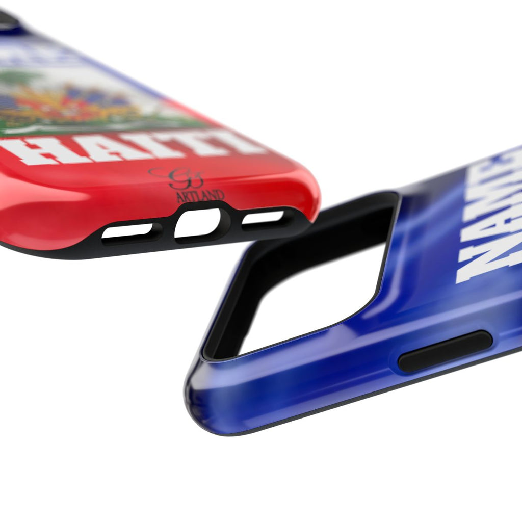 Haitian Pride Designer Caribbean Swag Impact-Resistant Phone Cases by GT Artland