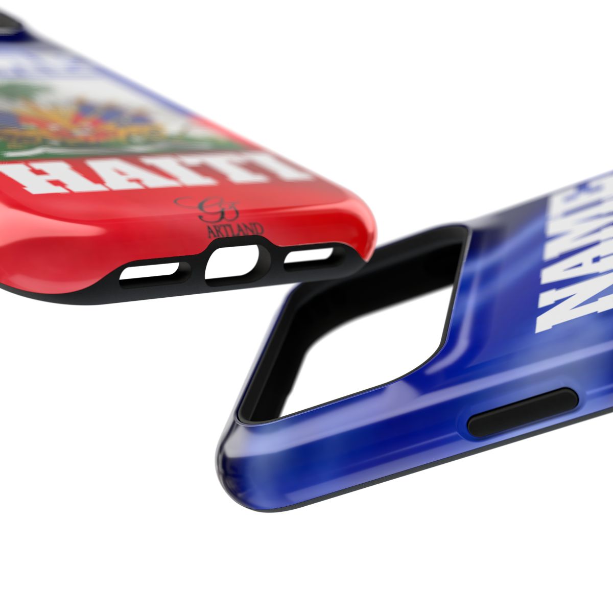 Haitian Pride Designer Caribbean Swag Impact-Resistant Phone Cases by GT Artland
