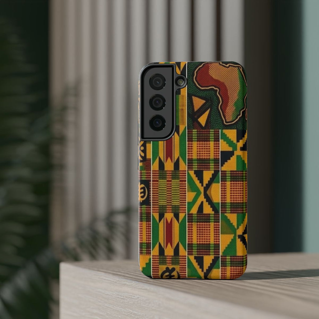 Kenya Pattern Impact-Resistant Phone Case — African Map Design by GT Artland