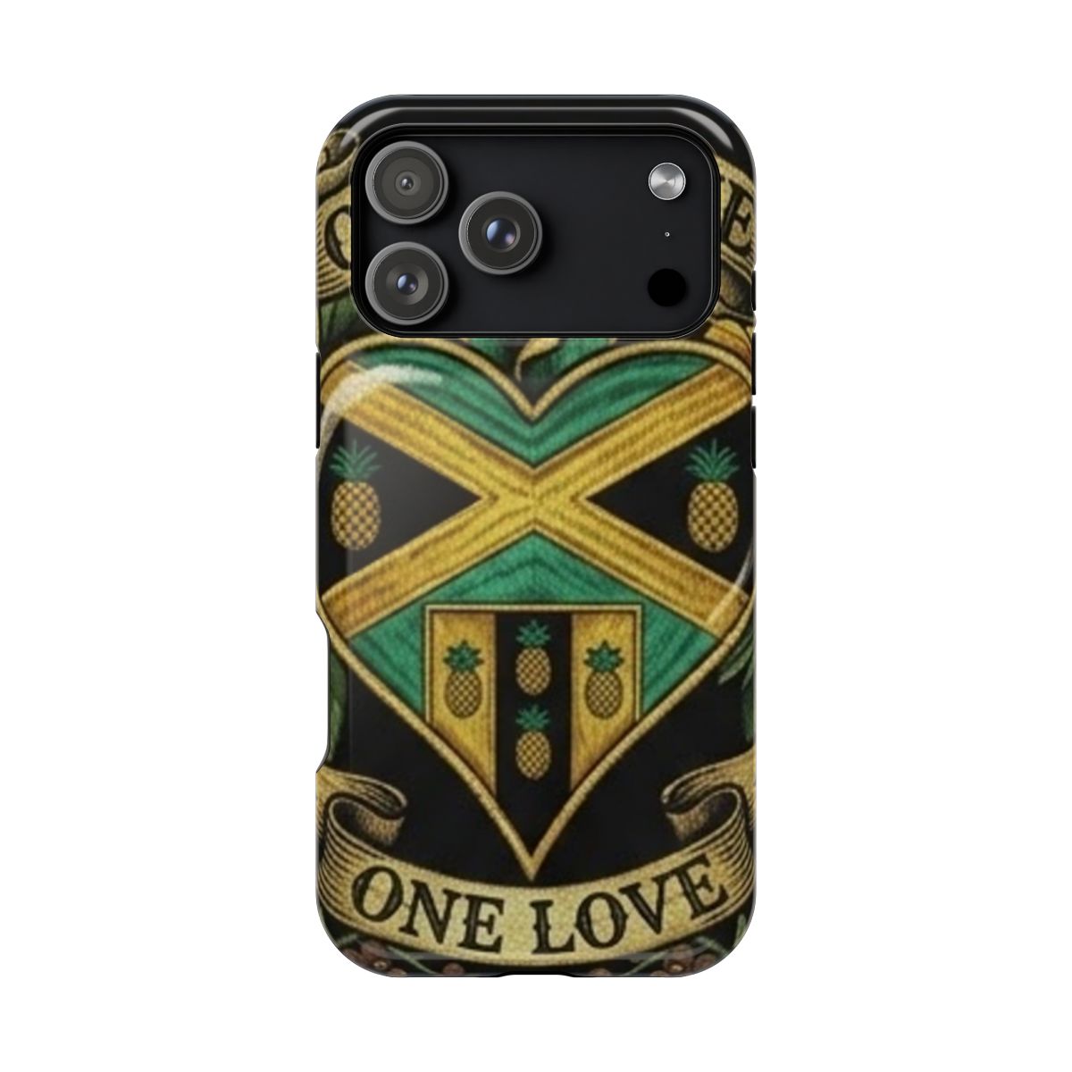 Jamaican Flag Wavy Swagga Designer Impact-Resistant Phone Case by GT Artland