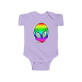 Rainbow Cute Alien Head Infant Fine Jersey Bodysuit by GT Artland