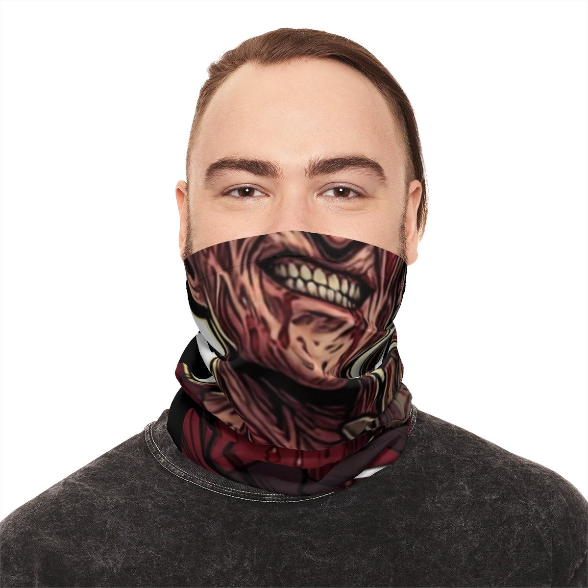 Nightmare Gangsta Swag Horror Face Designer Lightweight Face Mask Neck Gaiter by GT Artland