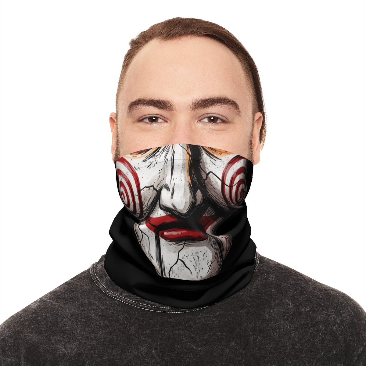 Horror Jig Clown Show Designer Lightweight Face Mask Neck Gaiter by GT Artland