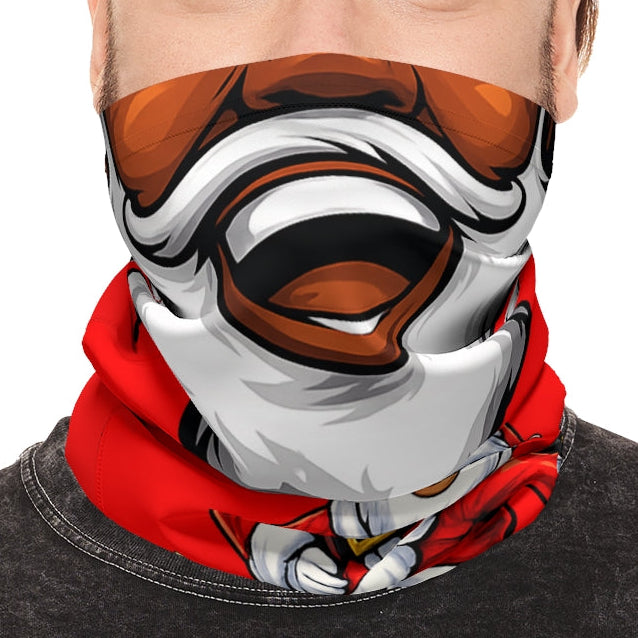 African Melanin Santa X Mas Designer Lightweight Face Mask Neck Gaiter by GT Artland