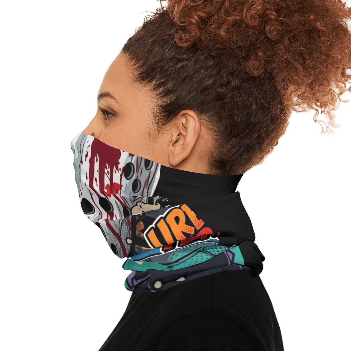 Jayzon Ski Mask Horror Gory Designer Lightweight Face Mask Neck Gaiter by GT Artland