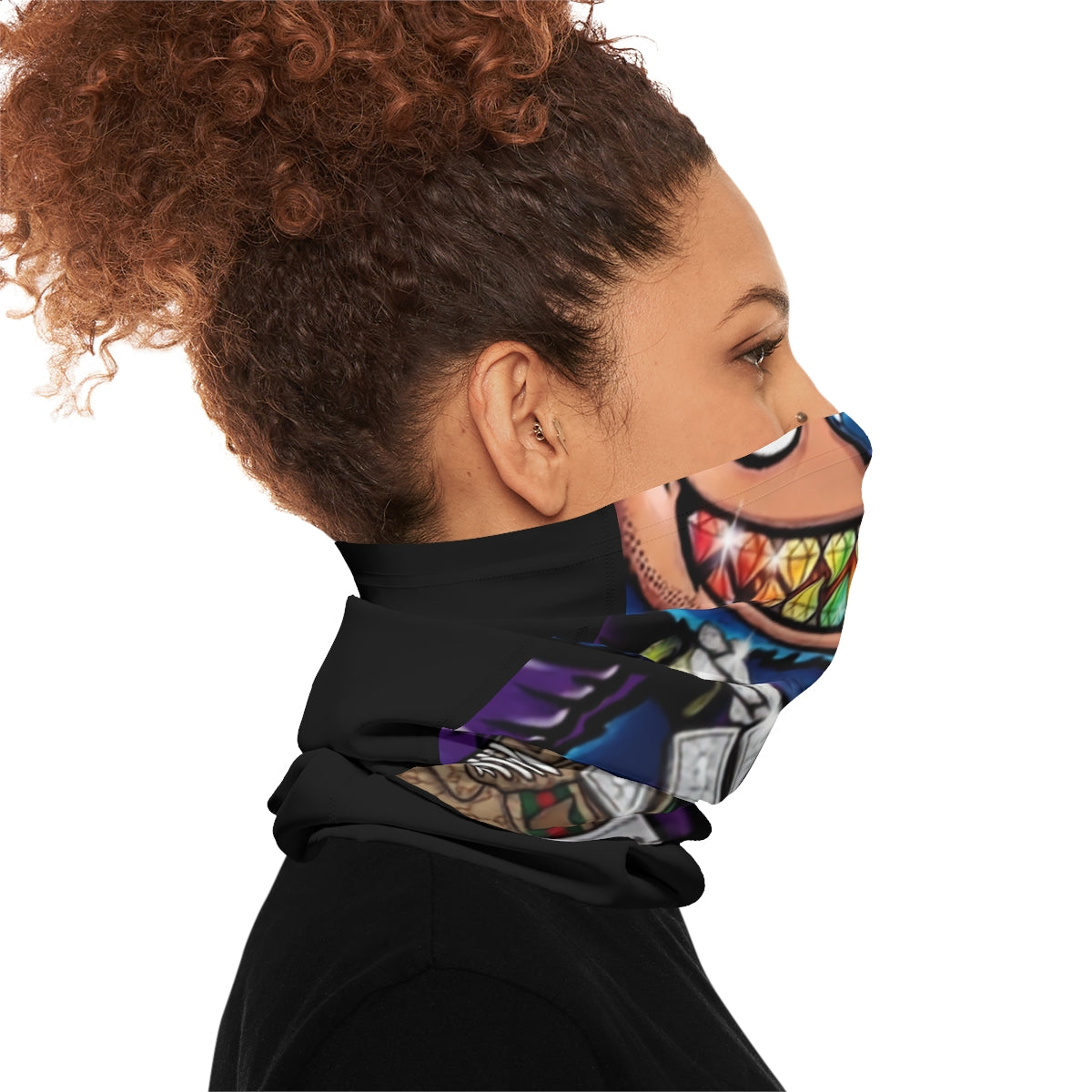Minty Rainbow Prototype Bubuu Designer Lightweight Face Mask Neck Gaiter by GT Artland