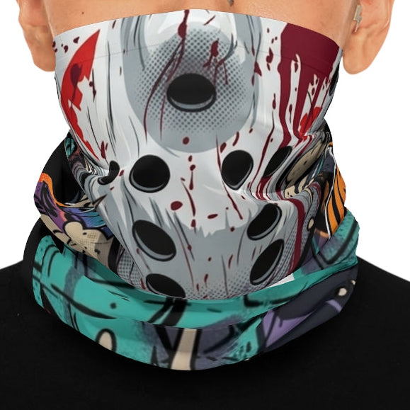 Jayzon Ski Mask Horror Gory Designer Lightweight Face Mask Neck Gaiter by GT Artland