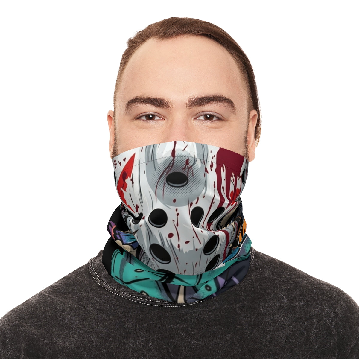 Jayzon Ski Mask Horror Gory Designer Lightweight Face Mask Neck Gaiter by GT Artland