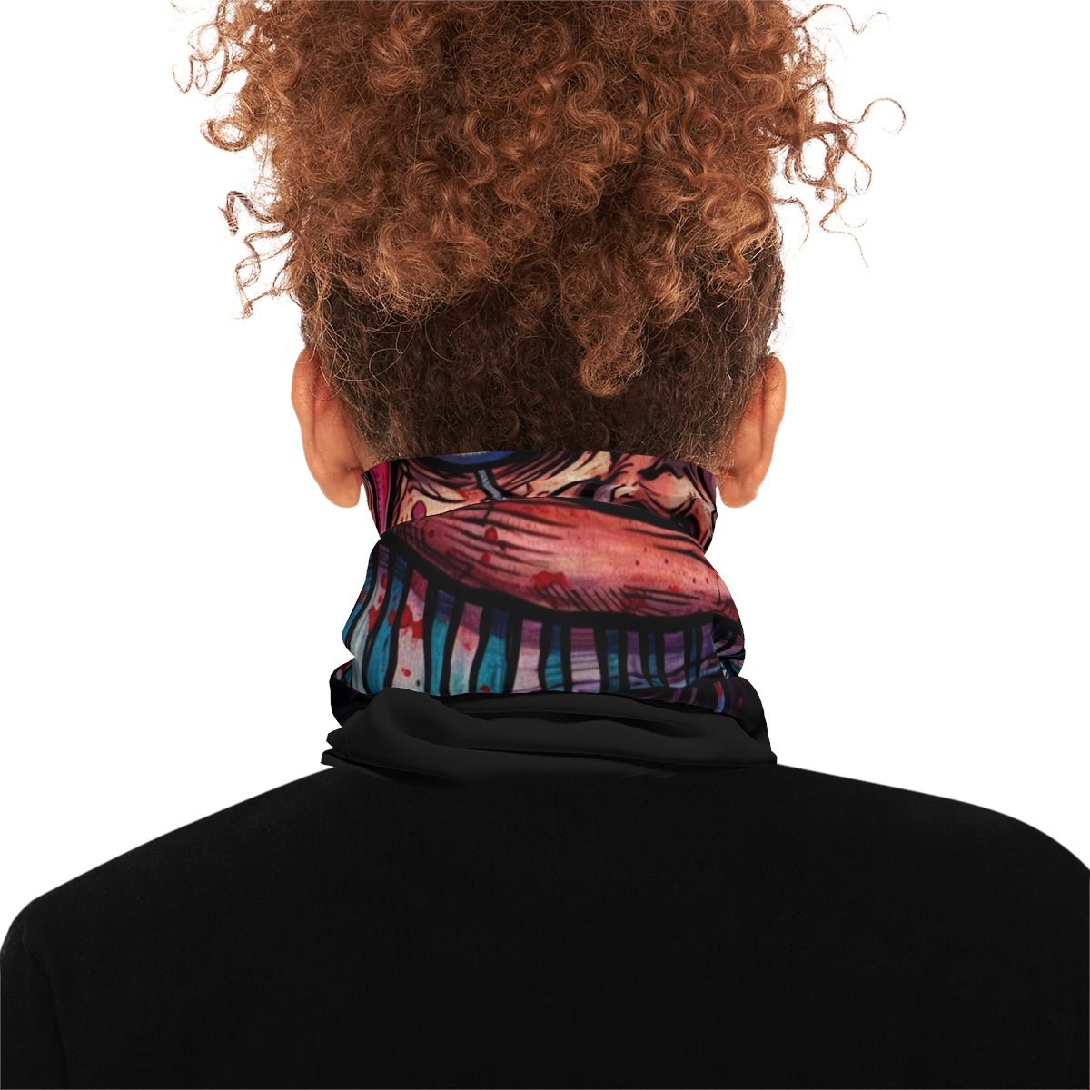 Horror Scary Doll Gory Stiched Graphic Designer Lightweight Face Mask Neck Gaiter by GT Artland