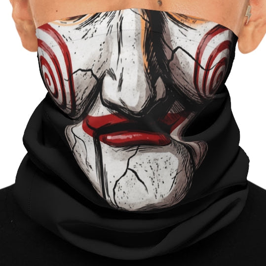 Horror Jig Clown Show Designer Lightweight Face Mask Neck Gaiter by GT Artland