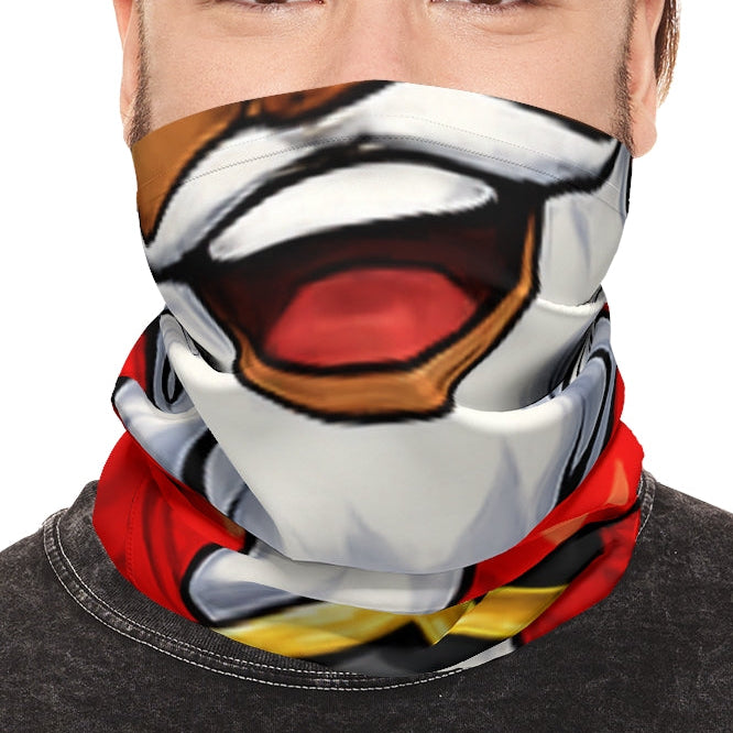 Ebony Black Santa X Mas Designer Lightweight Face Mask Neck Gaiter by GT Artland