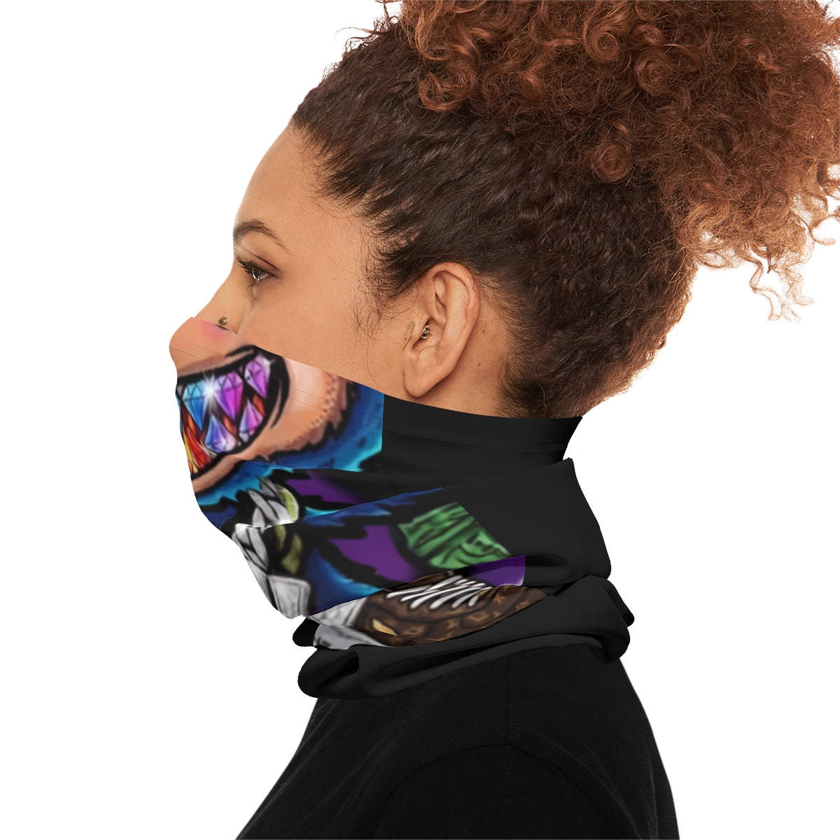 Minty Rainbow Prototype Bubuu Designer Lightweight Face Mask Neck Gaiter by GT Artland