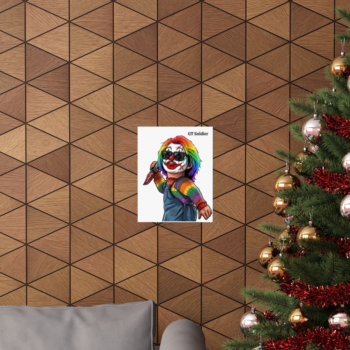 GT Soldier Rainbow Slasher Matte Vertical Posters by GT Artland