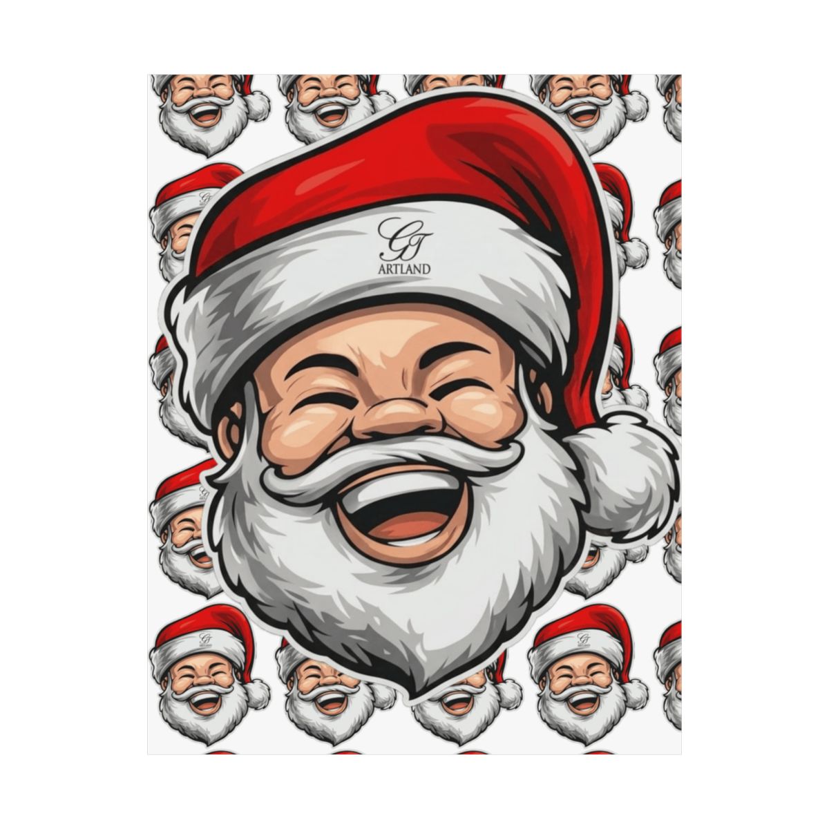 Santa Happy LOL Smile Mr, Clause Designer Matte Vertical Posters by GT Artland