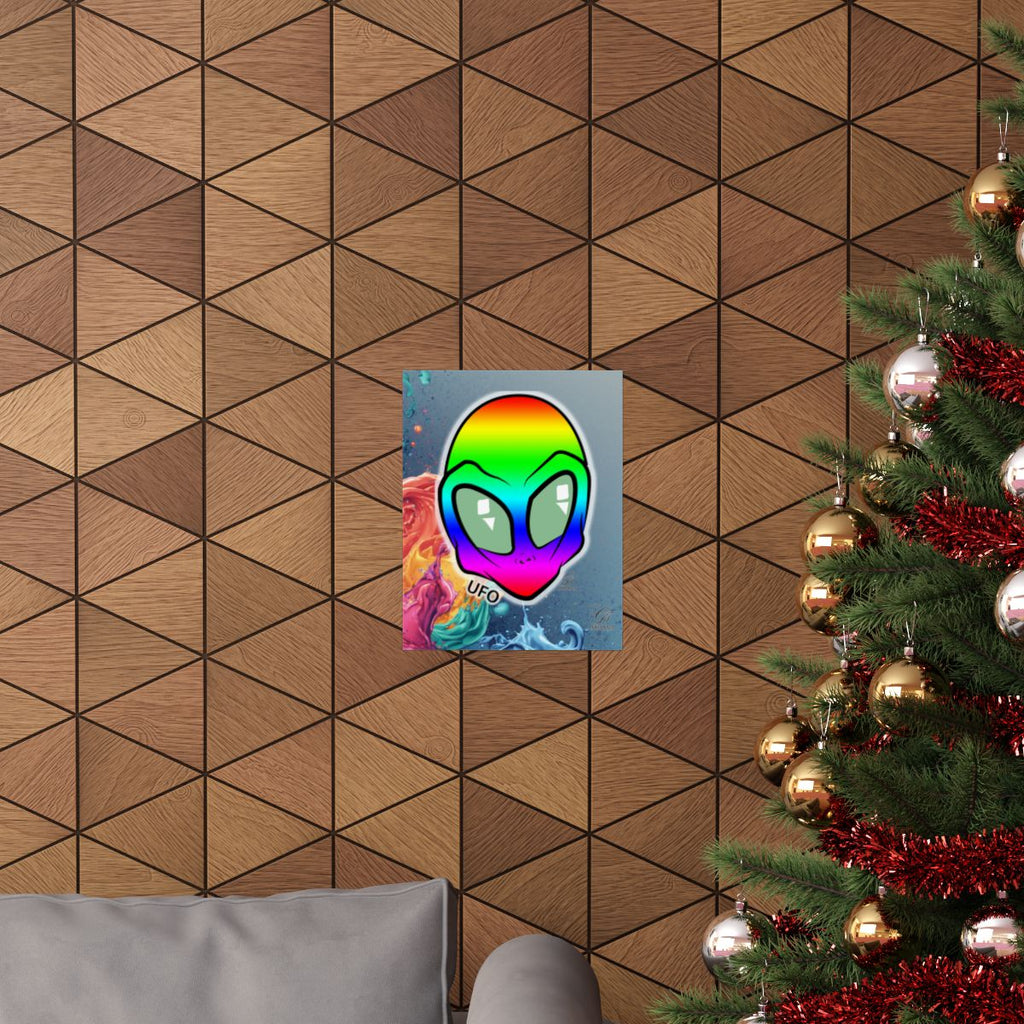 Rainbow Alien 3i Atlas Smoke Designer Matte Vertical Posters by GT Artland