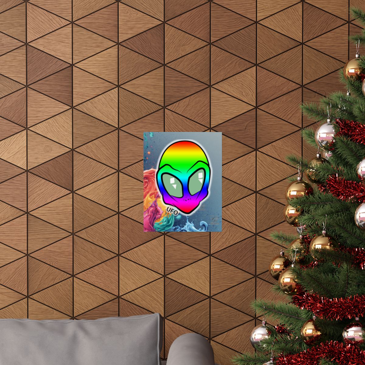 Rainbow Alien 3i Atlas Smoke Designer Matte Vertical Posters by GT Artland