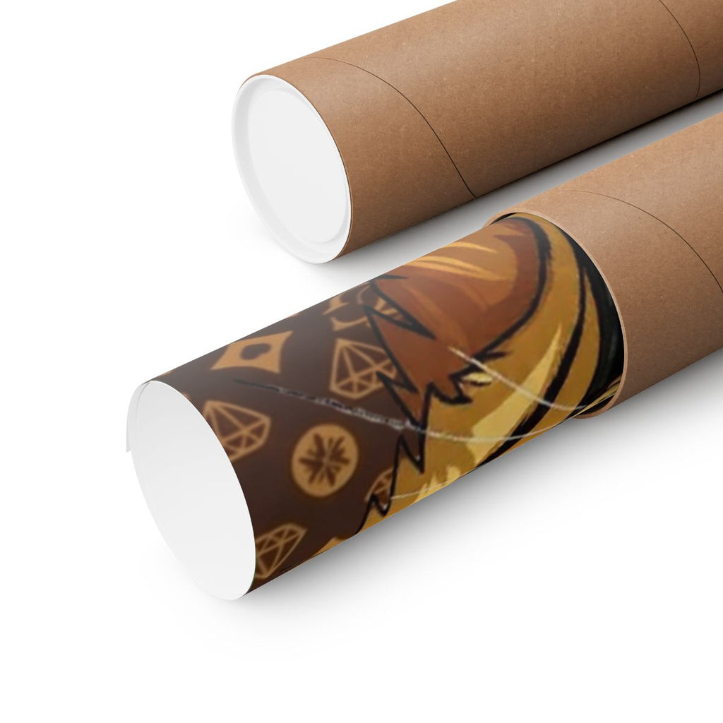 King Tiger Roses High Fashion Graffiti Designer Matte Vertical Posters by GT Artland