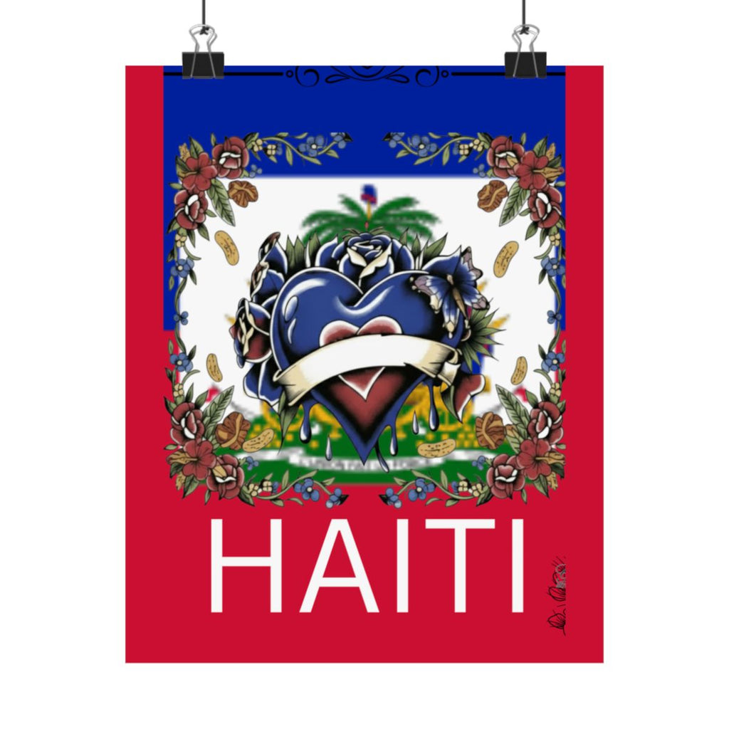 Haitian Love Designer Matte Vertical Posters by GT Artland