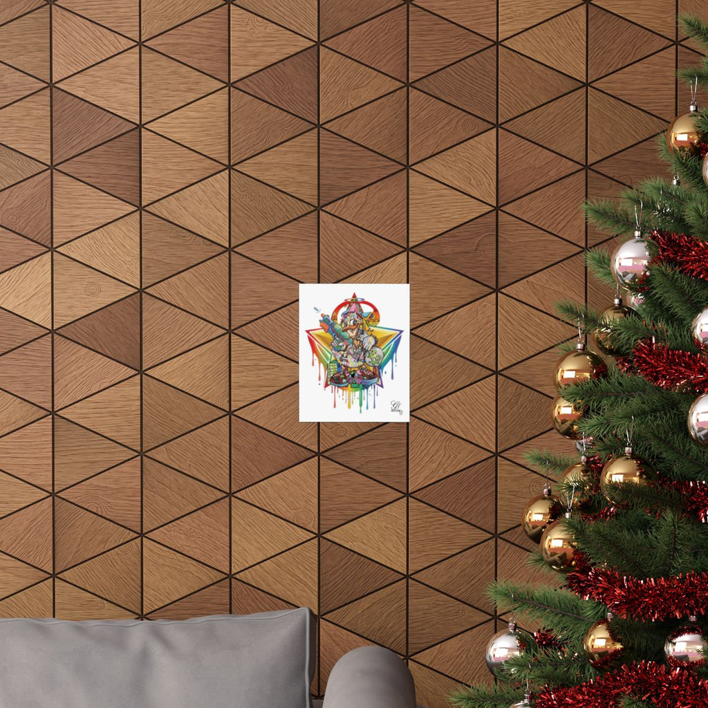 Splash Duck Designer Matte Vertical Posters by GT Artland