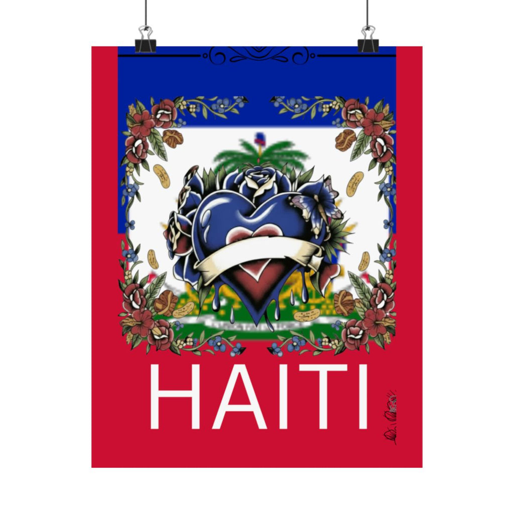 Haitian Love Designer Matte Vertical Posters by GT Artland
