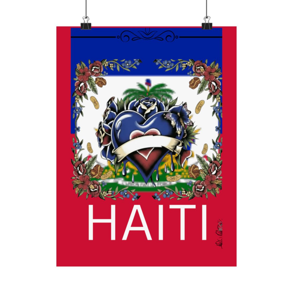 Haitian Love Designer Matte Vertical Posters by GT Artland