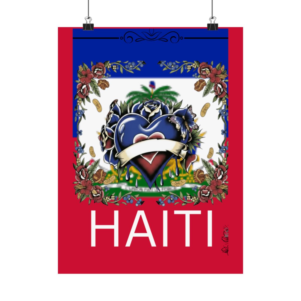 Haitian Love Designer Matte Vertical Posters by GT Artland