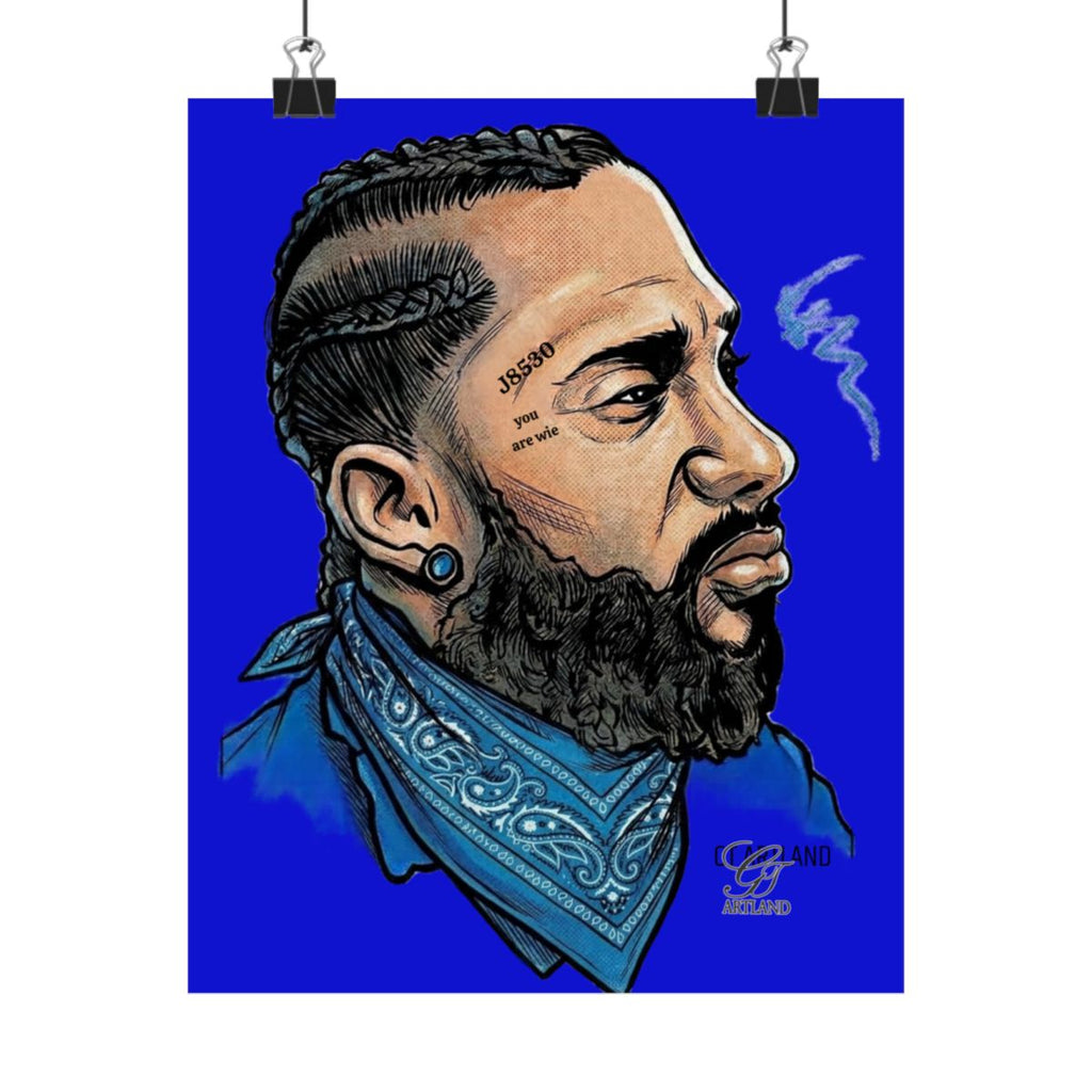 NIPSEY Rap Mogul Matte Vertical Posters by GT Artland