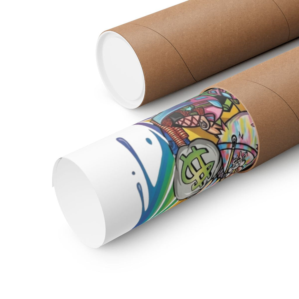 Splash Duck Designer Matte Vertical Posters by GT Artland