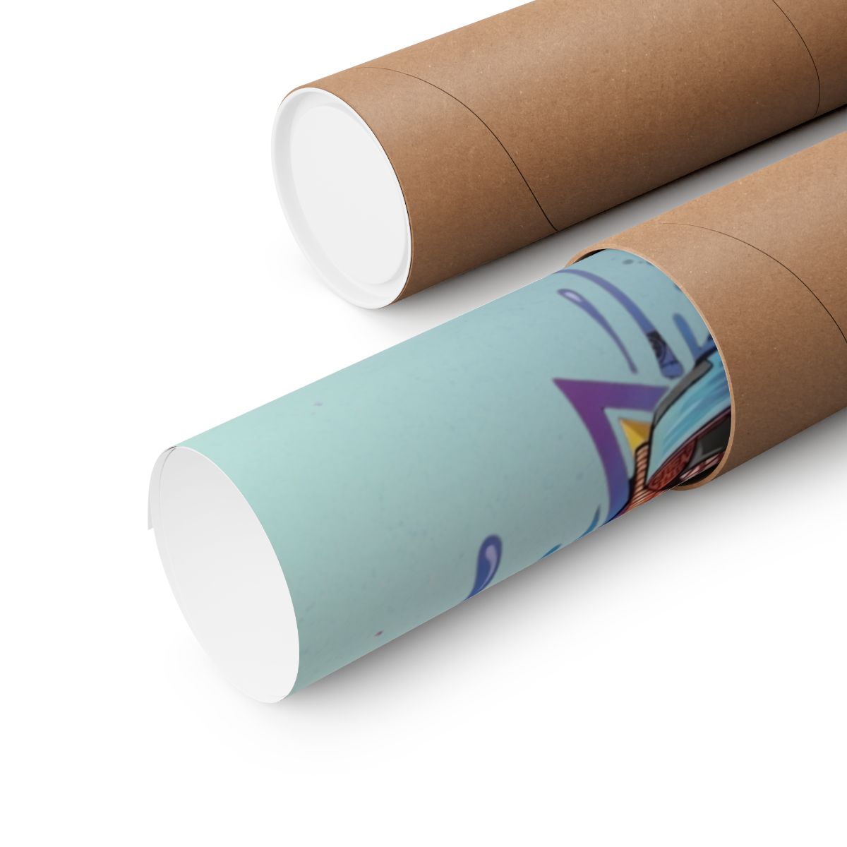 Splash Duck Rainbow Dust Designer Matte Vertical Posters by GT Artland