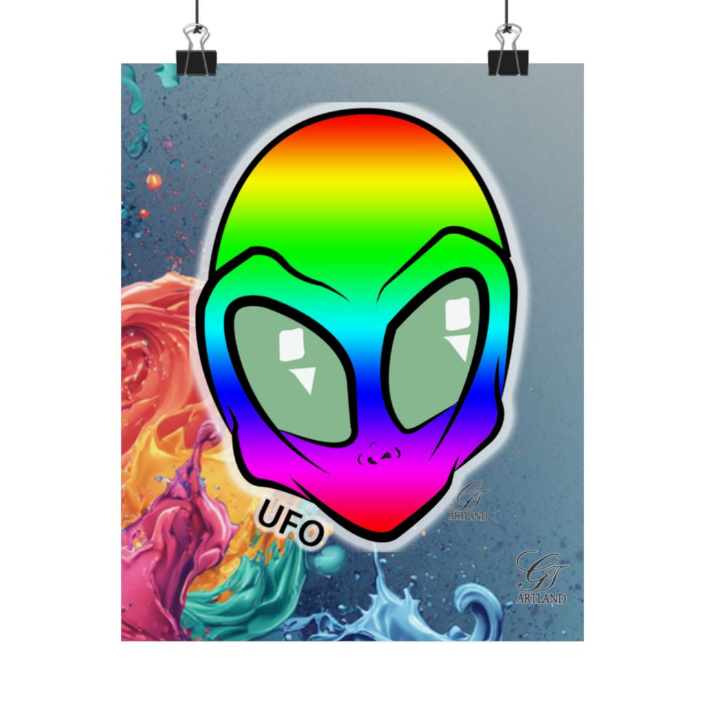 Rainbow Alien 3i Atlas Smoke Designer Matte Vertical Posters by GT Artland