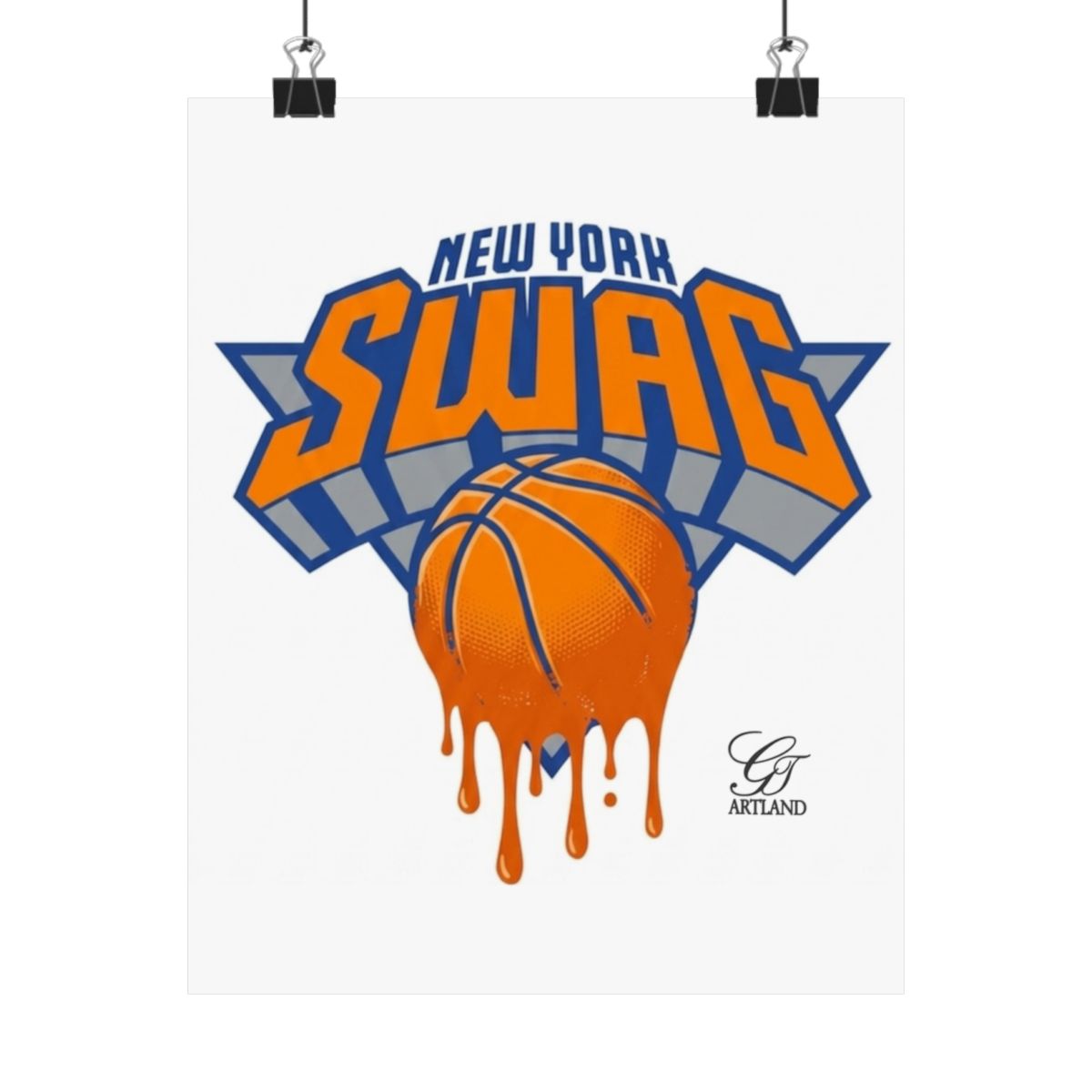 New York SWAG Designer Matte Vertical Posters by GT Artland
