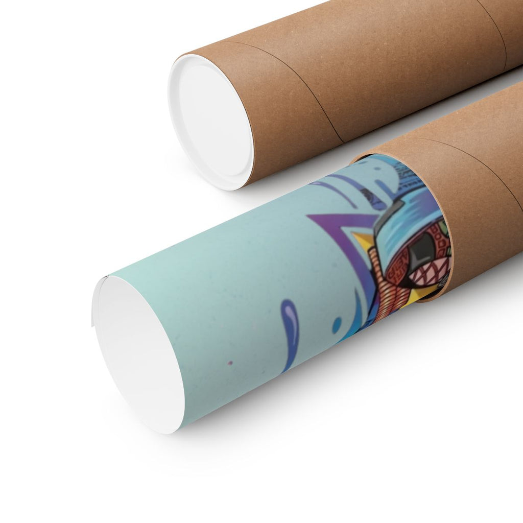 Splash Duck Rainbow Dust Designer Matte Vertical Posters by GT Artland