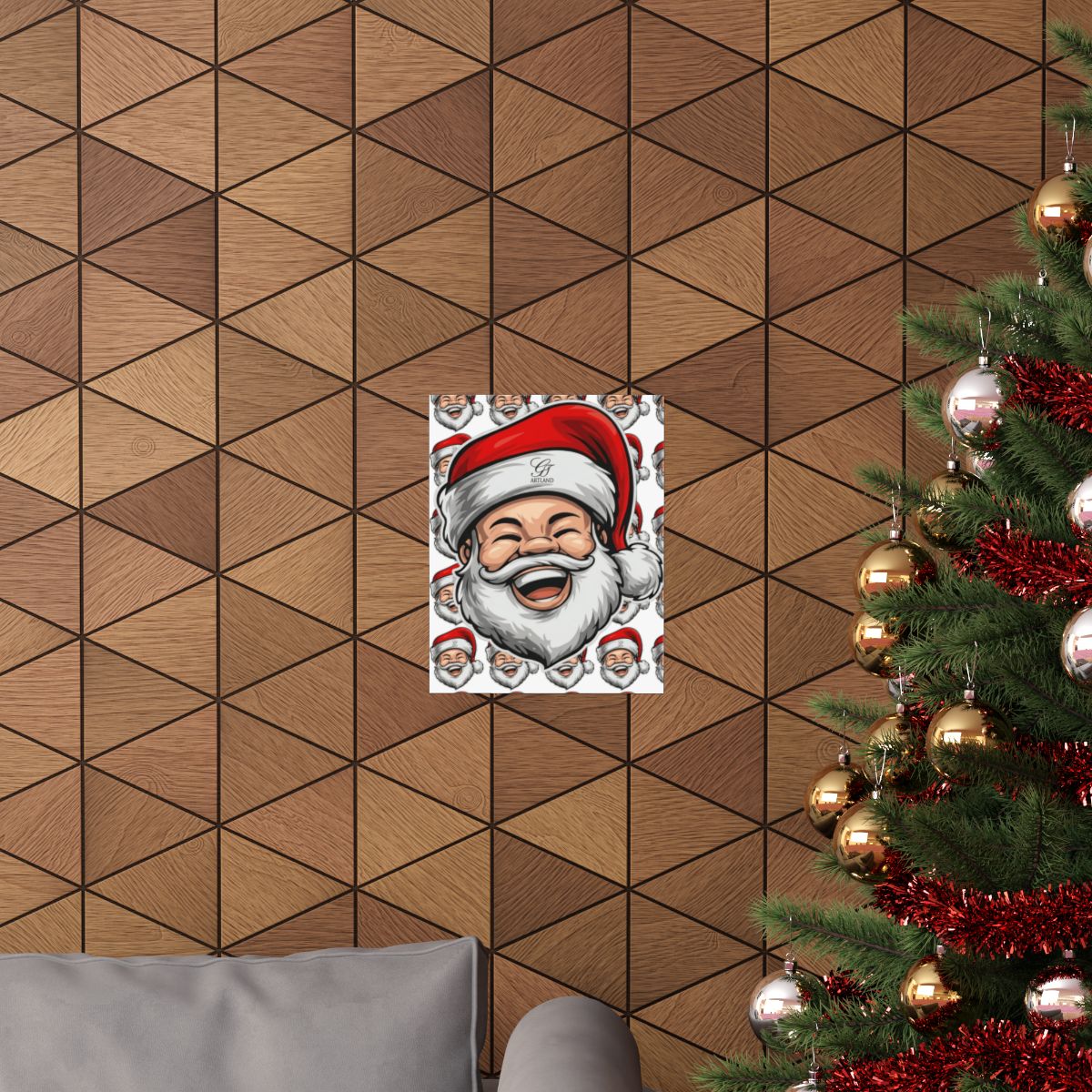 Santa Happy LOL Smile Mr, Clause Designer Matte Vertical Posters by GT Artland