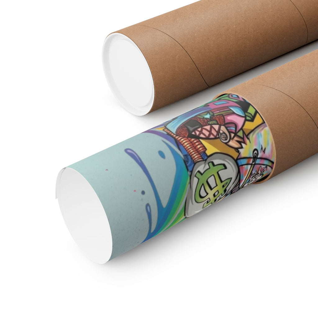 Splash Duck Rainbow Dust Designer Matte Vertical Posters by GT Artland