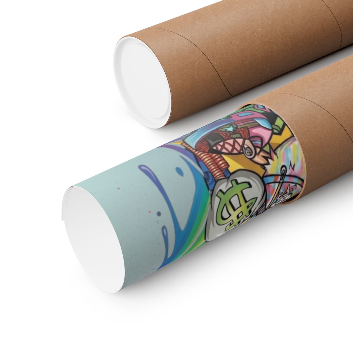 Splash Duck Rainbow Dust Designer Matte Vertical Posters by GT Artland
