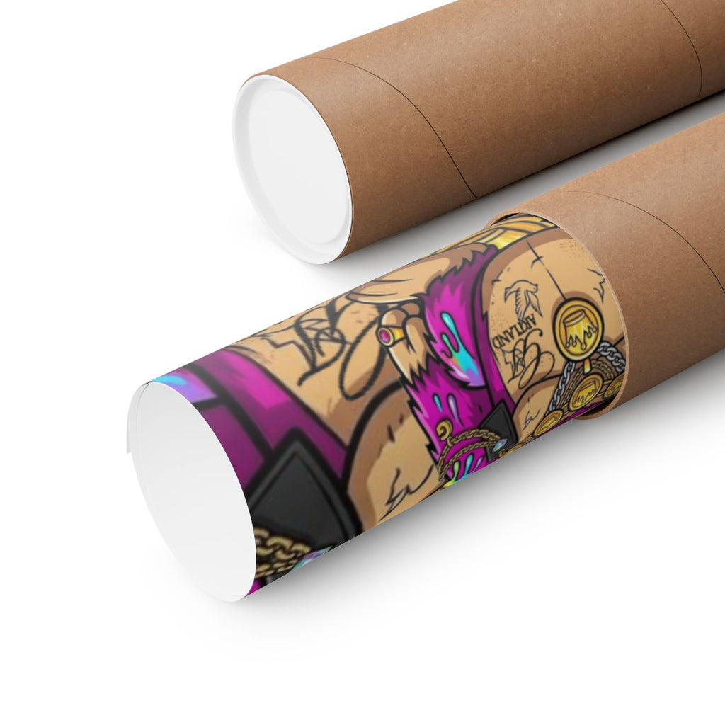 Cherry bubu Designer Pink Ape Matte Vertical Posters by GT Artland