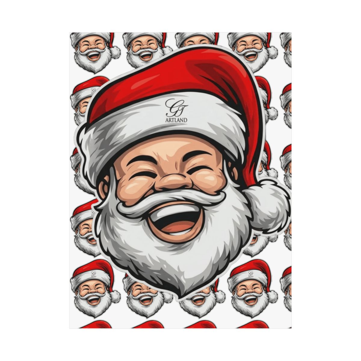 Santa Happy LOL Smile Mr, Clause Designer Matte Vertical Posters by GT Artland