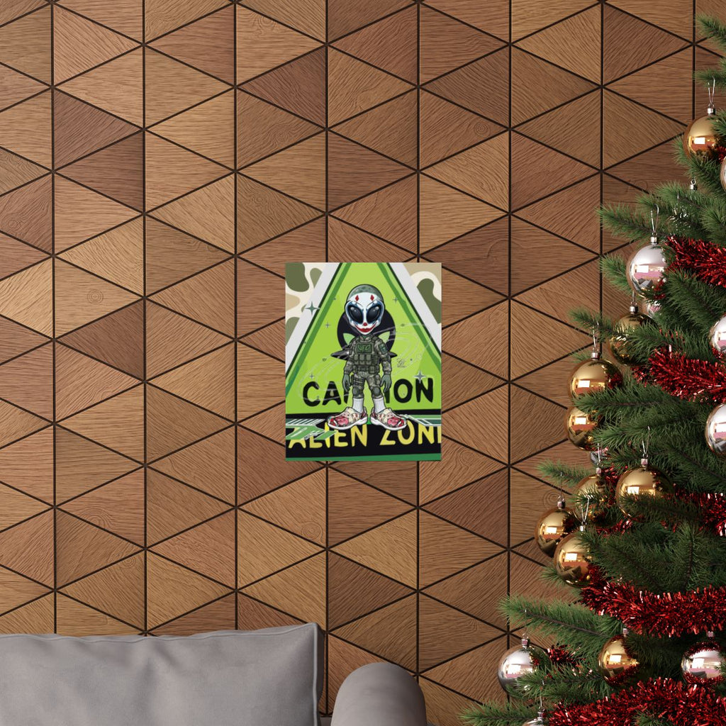 King Clown UFO Invasion Designer Matte Vertical Posters by GT Artland