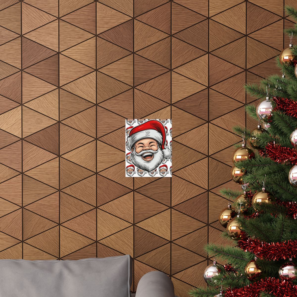 Santa Happy LOL Smile Mr, Clause Designer Matte Vertical Posters by GT Artland