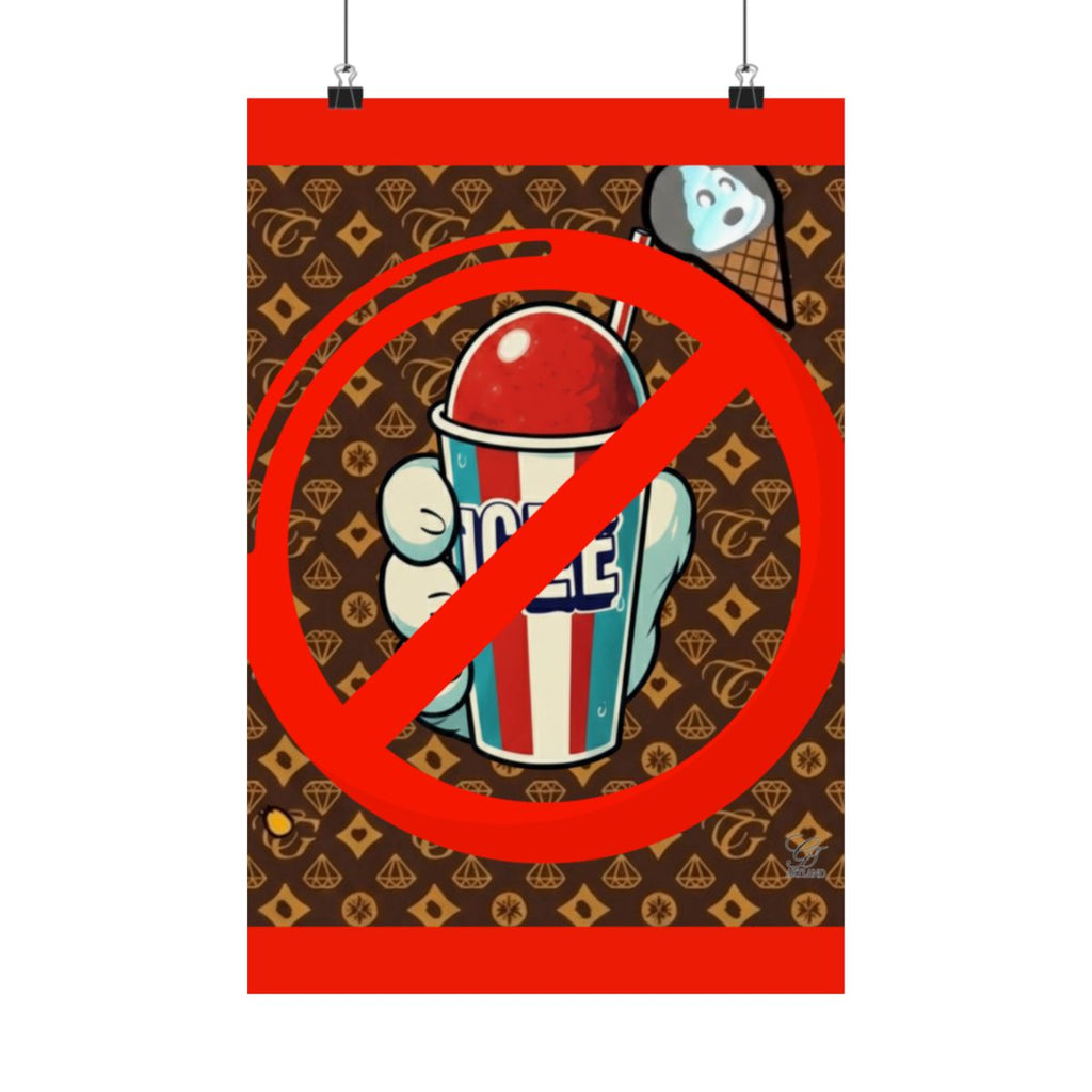 No ICE Frost Designer High Fashion Graffiti Designer Matte Vertical Posters by GT Artland