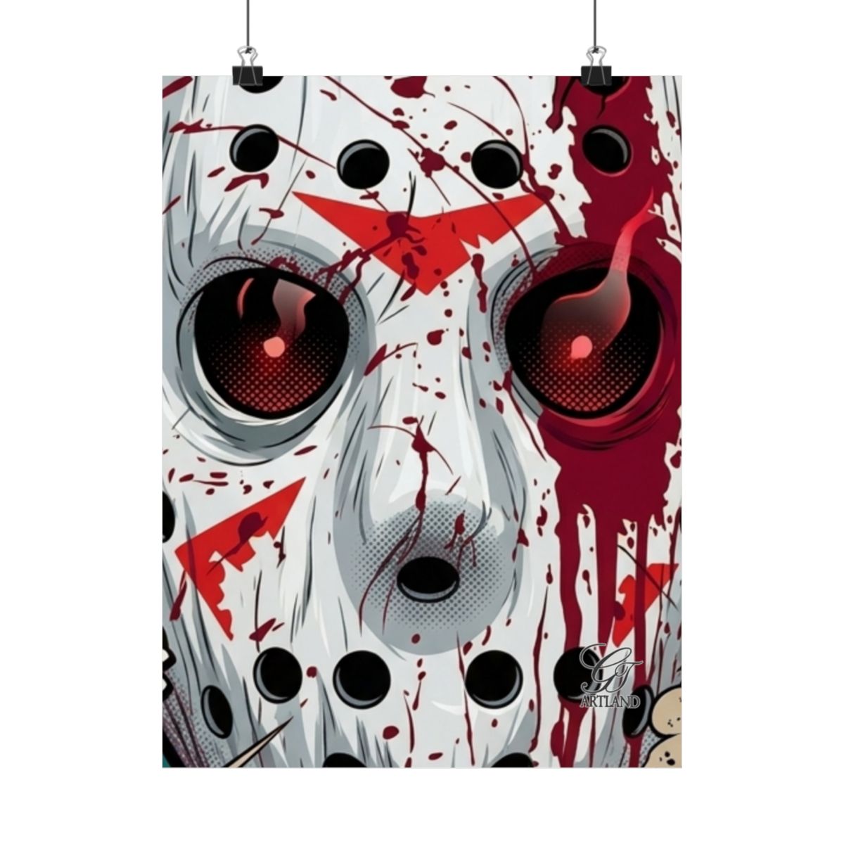 Ski Mask Urban Tales Horror Designer Matte Vertical Posters by GT Artland